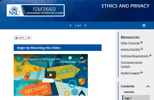 Ethics and Privacy – Nova Southeastern University