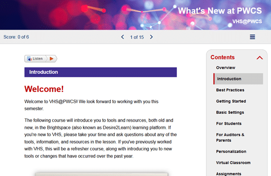 What’s New: 2016-17: VHS@PWCS – Virtual High School at Prince William County Schools