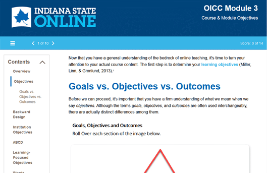 OICC Module 3: Course & Module Objectives – Indiana State University